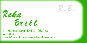 reka brill business card